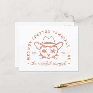 Kat kust cowgirl club land bruin esthetiek briefkaart