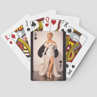Kat laat haar nieuwe jurk zien! pokerkaarten