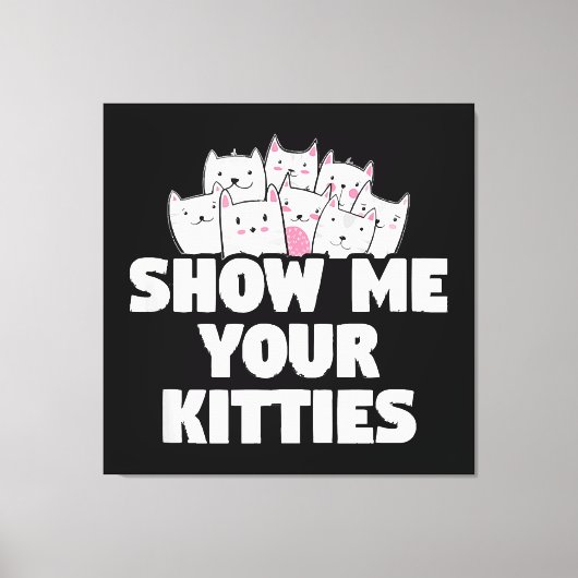 Kat Laat Me Je Kittens Zien Canvas Afdruk (Voorkant)