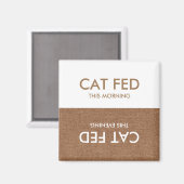 Kat Laatste Feed... Avond & Ochtend Herinneringsma Magneet (Voorkant / Achterkant)