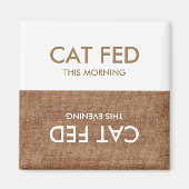 Kat Laatste Feed... Avond & Ochtend Herinneringsma Magneet (Voorkant)