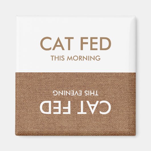 Kat Laatste Feed... Avond & Ochtend Herinneringsma Magneet (Voorkant)