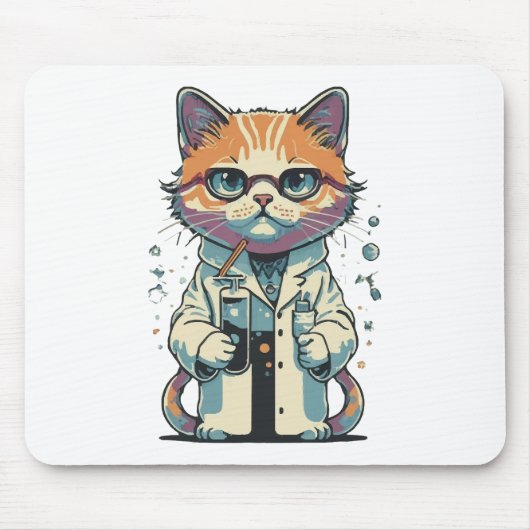 Kat Lab gefocust Muismat (Voorkant)