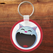 kat lachen sleutelhanger (Voorkant)