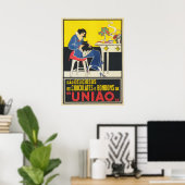 Kat Lady, Black Cat Art, kleurrijke  kunst Poster (Thuiskantoor)