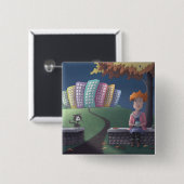 Kat Lady in de Button van het park (Voorkant /achterkant)