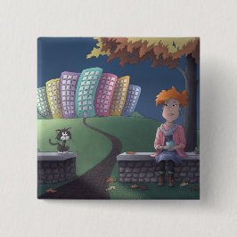 Kat Lady in de Button van het park