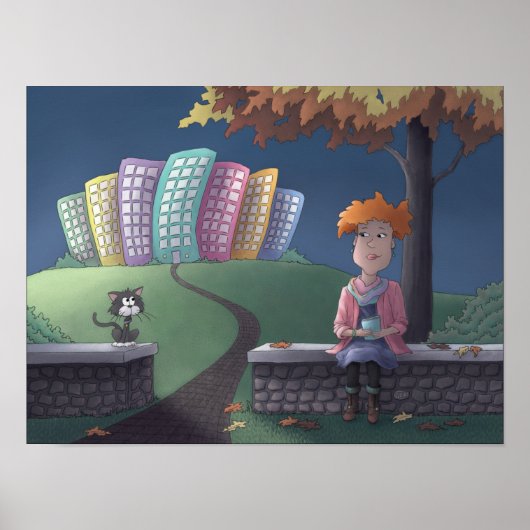 Kat Lady in het Poster van het park (Voorkant)