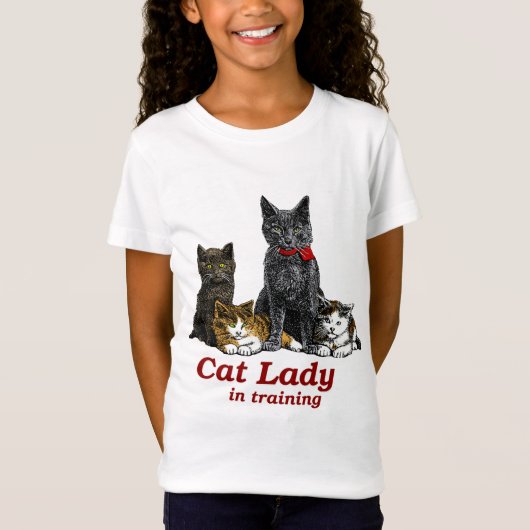 Kat Lady in training T-shirt (Voorkant)