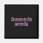 Kat Lady Kamala Walz De Coach 2024 Magneet (Voorkant)