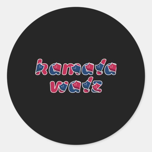 Kat Lady Kamala Walz De Coach 2024 Ronde Sticker (Voorkant)