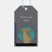 Kat Lady Multi Cats Sitting Thunder_Cove Cadeaulabel (Achterkant)