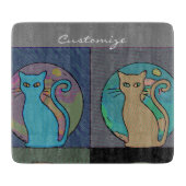 Kat Lady Multi Cats Sitting Thunder_Cove Snijplank (Voorkant)