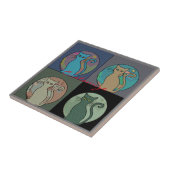 Kat Lady Multi Cats Sitting Thunder_Cove Tegeltje (Zijkant)