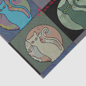 Kat Lady Multi Cats Sitting Thunder_Cove Tissuepapier (Detail)