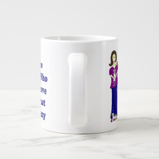 Kat Lady (niet gek) Grote Koffiekop (Achterkant)