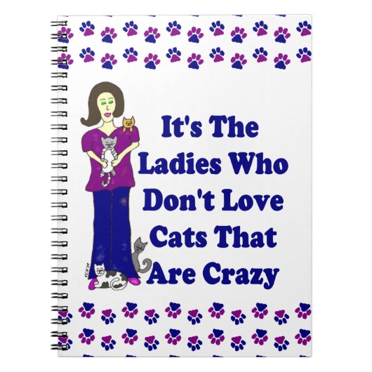 Kat Lady (niet gek) Notitieboek (Voorkant)