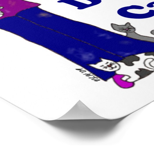 Kat Lady (niet gek) Poster (Hoek)