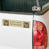 Kat Lady On Board Bumpersticker (Op Truck)