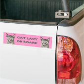 Kat Lady On Board Bumpersticker (Op Truck)