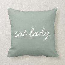 Kat Lady Simple Moderne Script Lettering Sage Gree