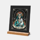 Kat Lady Skelet Tarot Bloem Gothic Acryl Bord (Hoek)