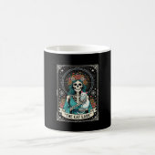 Kat Lady Skelet Tarot Bloem Gothic Koffiemok (Center)