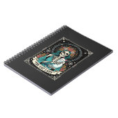 Kat Lady Skelet Tarot Bloem Gothic Notitieboek (Linkerzijde)