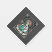 Kat Lady Skelet Tarot Bloem Gothic Servet (Hoek)
