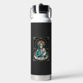 Kat Lady Skelet Tarot Bloem Gothic Waterfles (Voorkant)