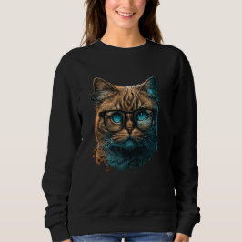 Kat Lady Sweatshirt met kattekattengezicht