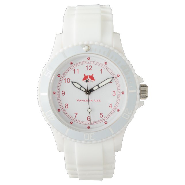  kat Lady Watch in Red Horloge (Voorkant)