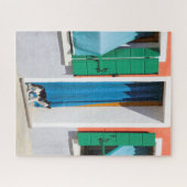 Kat langs de deur in Burano, Italië Legpuzzel (Horizontaal)