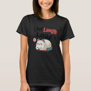 Kat Leef Lacht Brood Te Zwaar Grappig Citaat Grote T-shirt