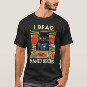 Kat Lees Verboden Boeken Boekenwurmen Lezen Boek 6 T-shirt