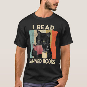 Kat Lees Verboden Boeken Funny Boekenwurmen Lezen T-shirt