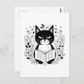 Kat leesboek briefkaart (Voorkant / Achterkant)