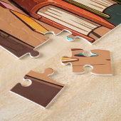 Kat Leest Boek Legpuzzel Cadeautje ✨ (Zijkant)
