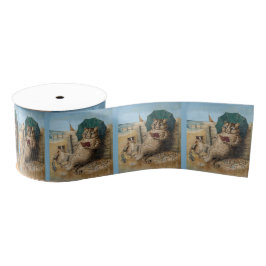 Kat leest een boek van Louis Wain   Grosgrain Lint