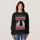 Kat Lelijke Kersttrui Xmas Trui (Voorkant volledig)