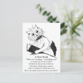 Kat Leraar met onderwijsboek Briefkaart (Staand voorkant)