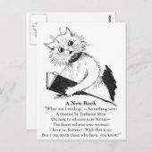 Kat Leraar met onderwijsboek Briefkaart (Voorkant / Achterkant)