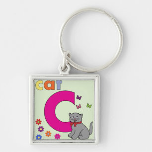 Kat Letter C Sleutelhanger