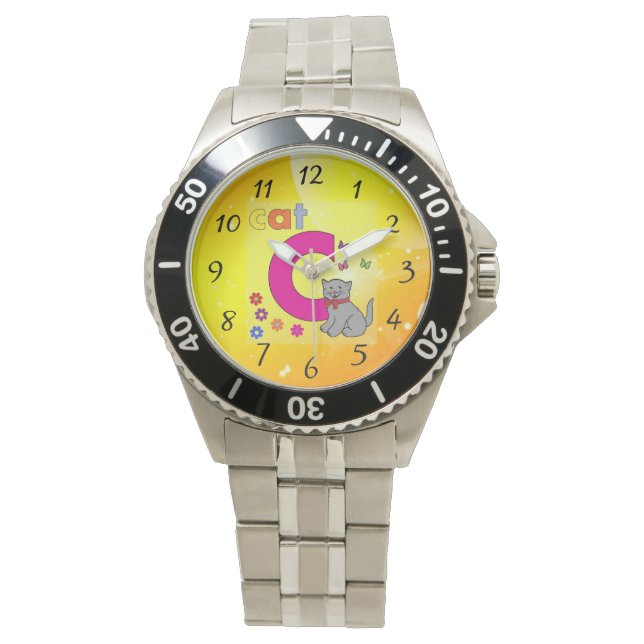 Kat Letter C Watch Horloge (Voorkant)