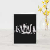 Kat Lettering Kunst - Kamala Harris 2024 Kaart (Gele Bloem)
