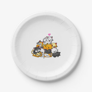Kat Leuk Kat Stapel Katten Anime Kawaii Neko Gift Papieren Bordje