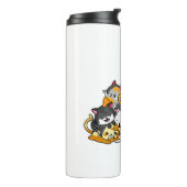 Kat Leuk Kat Stapel Katten Anime Kawaii Neko Gift Thermosbeker (Gedraaid links)