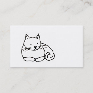 Kat - leuk kat tekensymbool logo GEPERSONALISEERD Visitekaartje