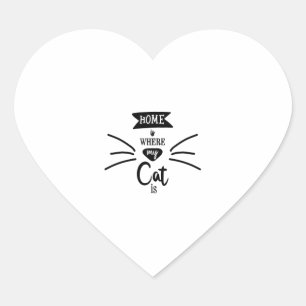 Kat & Leuke Katten Hart Sticker
