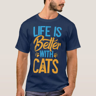 Kat-leven is beter grappige kattendeksels t-shirt